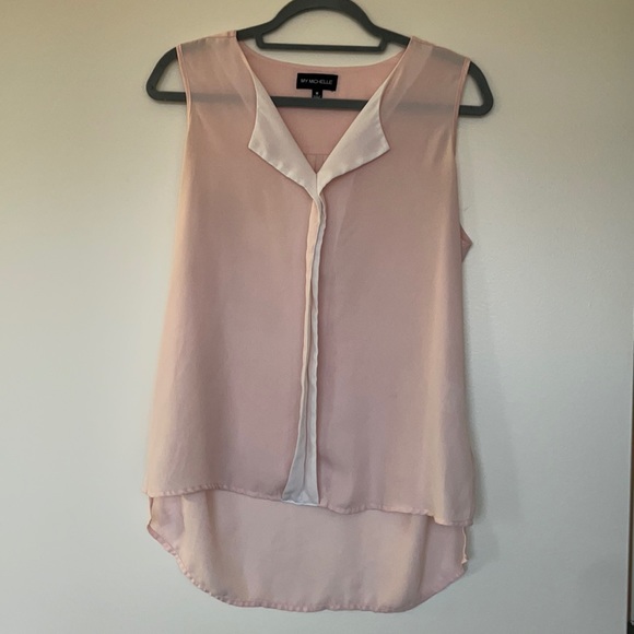MY MICHELLE lightweight pink and white blouse - Picture 1 of 4